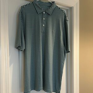 Vineyard Vines Navy and White Striped Polo